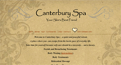 Desktop Screenshot of canterburyspa.com