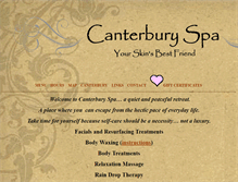 Tablet Screenshot of canterburyspa.com